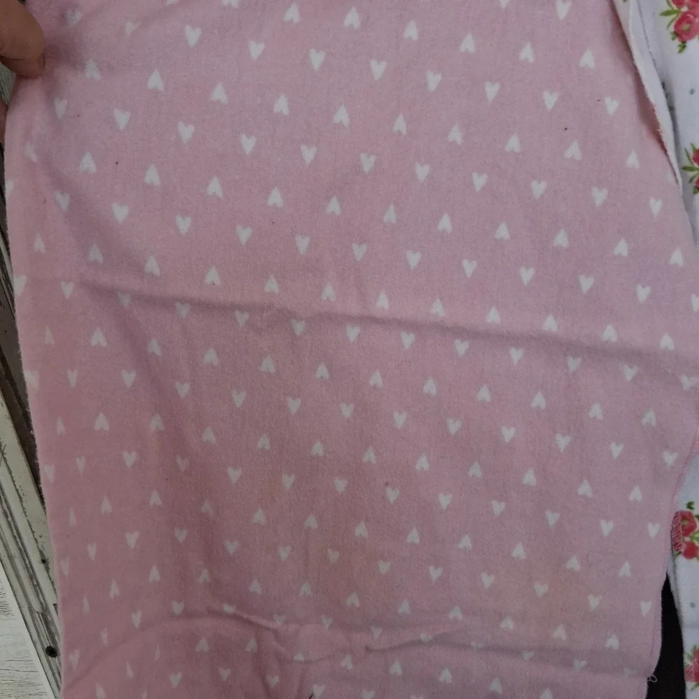Vintage Y2K Baby Girl Receiving Blankets Lot Of 4 Pink Green Floral EUC